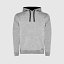 Sudadera capucha bicolor unisex color gris-negro